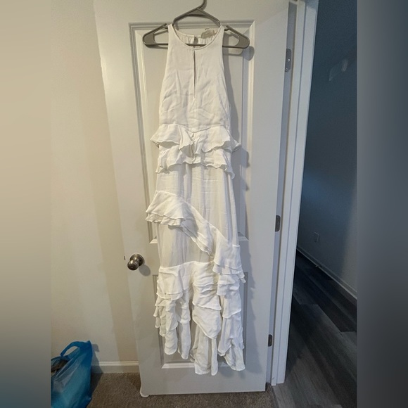 White Anthropologie Ruffle Dress - Picture 4 of 5